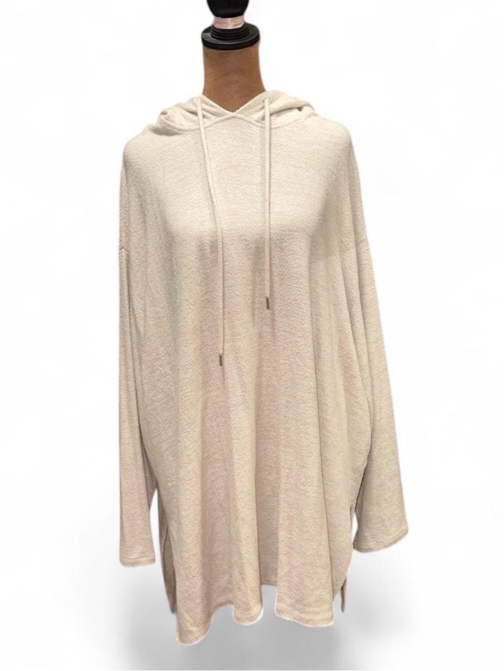 Elegant Hooded Winterwear Women's Sweater Cream XXL